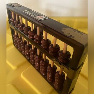 Vintage Chinese abacus Lotus-Flower brand 1980s - 9 rows, 63 beads